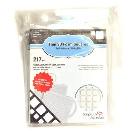 Scrapbook Adhesives by 3L&reg; 1mm Thin 3D Foam Square Packs, 10ct. {6}