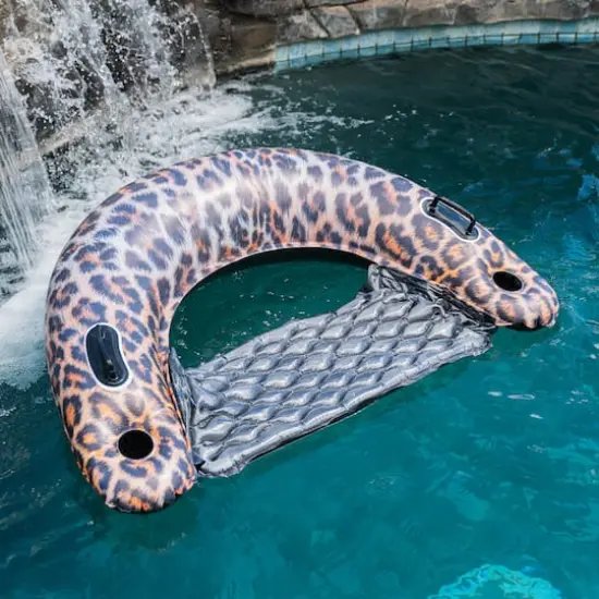 PoolCandy Leopard Print Jumbo Sun Chair {1}