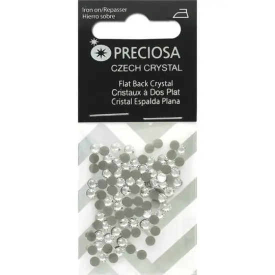 John Bead Preciosa VIVA12 Hot Fix Flatback Czech Crystals, SS12Crystal AB {2}