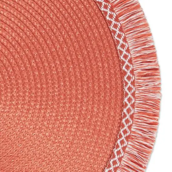 DII&reg; Round Fringed Placemats, 6ct. Spice {6}
