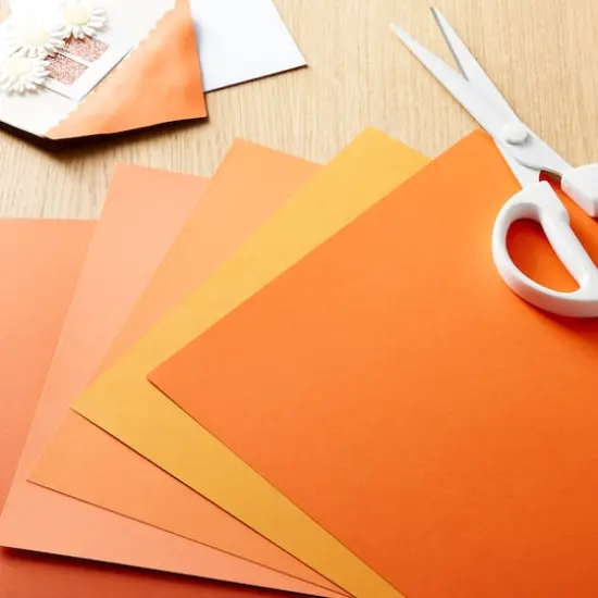 8.5" x 11" 65lb. Cardstock Paper Pack by Recollections&trade;, 50 Sheets Tangerine {9}