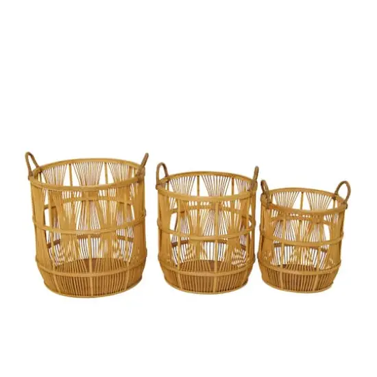 Brown Bohemian Basket Set {1}
