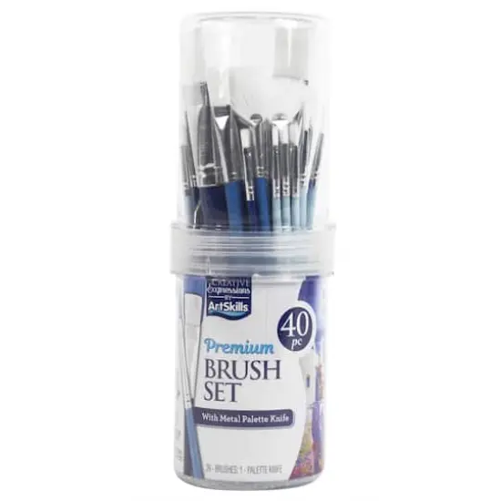 ArtSkills&reg; 40-Piece Premium Paint Brush Set with Palette Knife & Storage Tube {5}