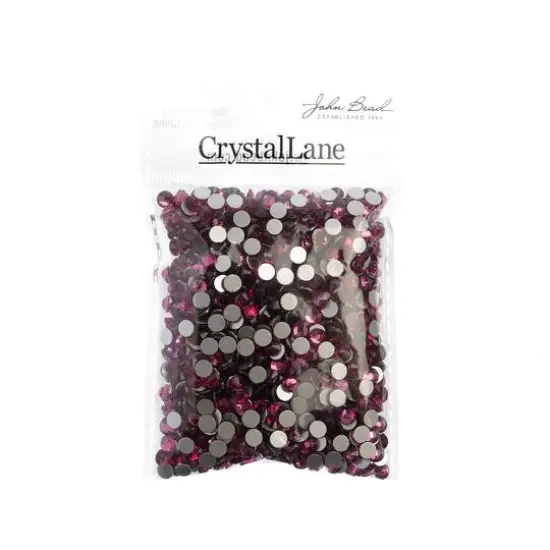 John Bead Crystal Lane SS20 Round Flatback Czech Crystals, 1,440ct. Fuchsia Pink {4}