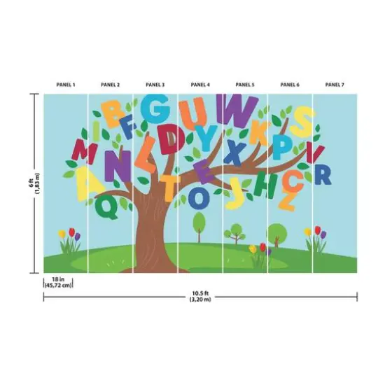 RoomMates Alphabet Tree Peel & Stick Mural {6}