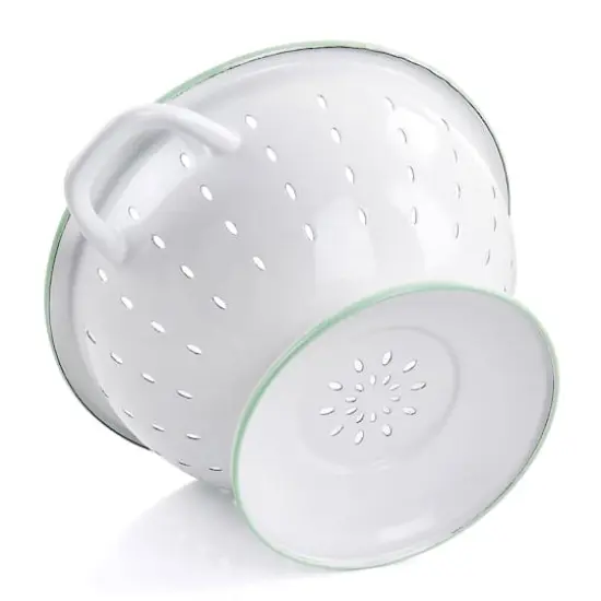 Martha Stewart 5qt. White Enamel on Steel Colander {3}