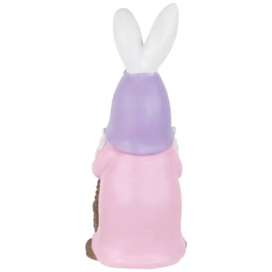 11.5" Easter Bunny Gnome with Egg Basket Figurine {6}