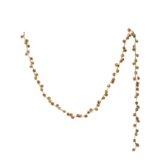 Hello Honey&reg; 6ft. Gold Glitter Pinecone Garland {1}