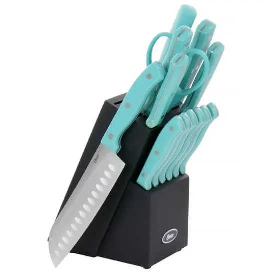 Oster Evansville 14-Piece Light Blue Stainless Steel Cutlery Set {3}