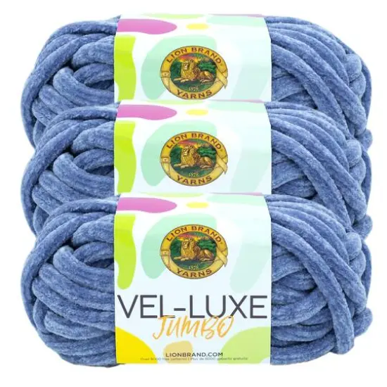 3 Pack Lion Brand&reg; Vel-Luxe Jumbo Yarn Silver Bullet {1}