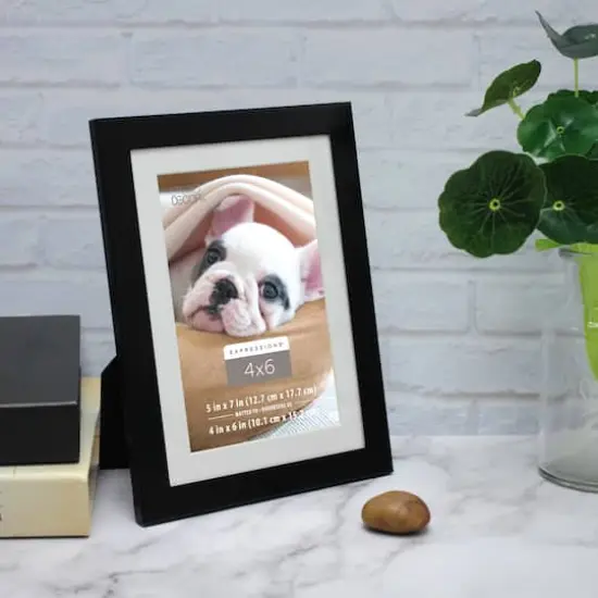 Expressions&trade; Aluminum Frame with Mat by Studio D&eacute;cor&reg; Black {5}