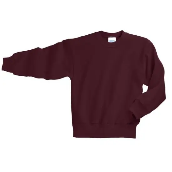 Port & Company&reg; Youth Core Fleece Crewneck Sweatshirt Ash {2}