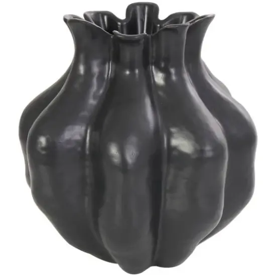 Black Abstract Tulip Shaped Vase Set {6}