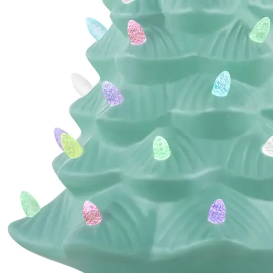 Mr. Cottontail Teal 13" Ceramic Easter Bunny Tree {6}