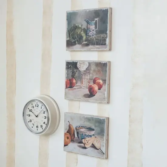 Hello Honey&reg; 12" Cream Chic Round Wall Clock {4}