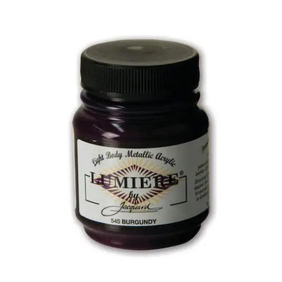 Jacquard Lumiere Metallic Acrylic Paint, 2.25oz. Burgundy {1}