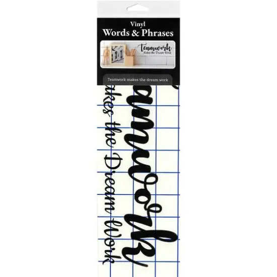 Leisure Arts&reg; Vinyl Matte Black Teamwork Makes the Dream Work Decal {4}