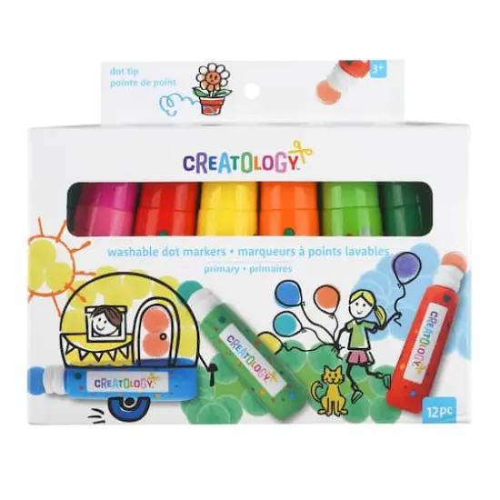 Rainbow Washable Dot Markers by Creatology&trade; {4}