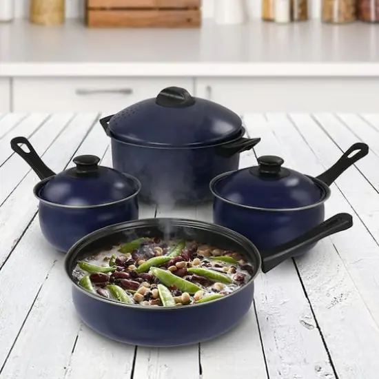 Gibson&reg; Oceania 7 Piece Steel Cookware Set {7}