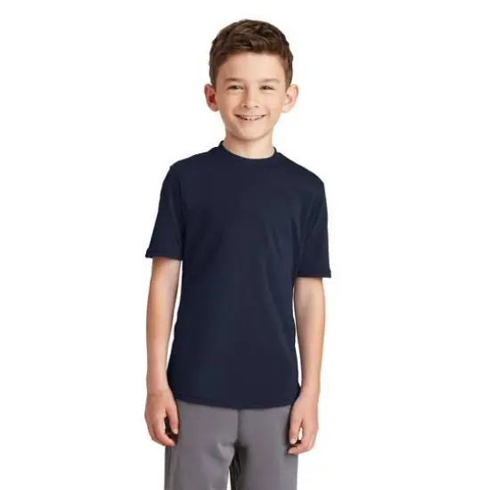 Port & Company&reg; Youth Performance Blend T-Shirt Deep Navy {4}