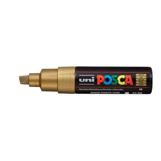 Uni POSCA PC-8K Broad Chisel Tip Paint Marker Gold {4}