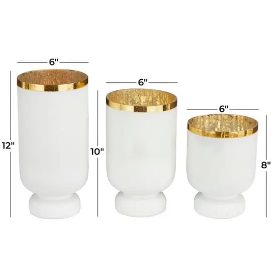 White Glam Candle Holder Set {7}