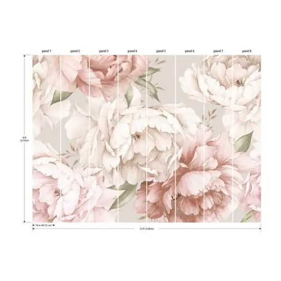 RoomMates Mr. Kate Watercolor Floral Peel & Stick Wallpaper Mural {5}