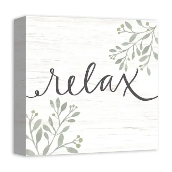 Relax Floral 12" x 12" Canvas Wall Art {3}