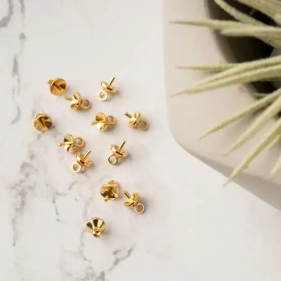 Bail Pins with Cups by Bead Landing&trade; 18K Gold Plated {3}