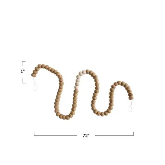 Hello Honey&reg; 6ft. Handmade Wool Felt Ball Garland Brown/Cream {5}