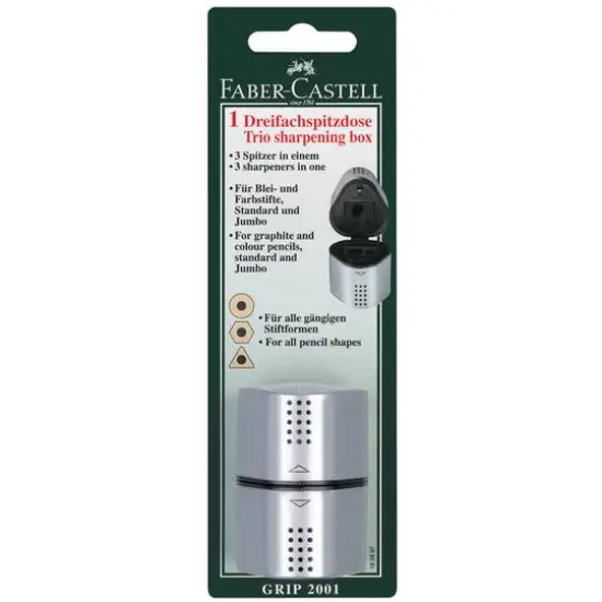Faber-Castell&reg; Carded Trio Sharpening Box {1}