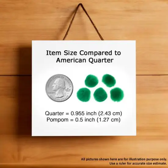 John Bead 1/2" Pom Poms, 100ct. Green {3}