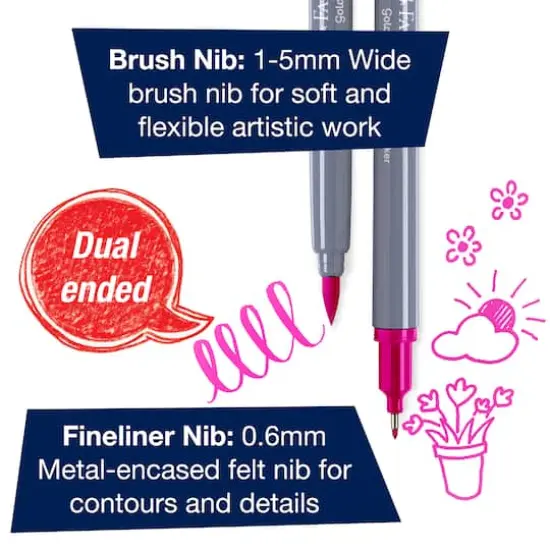 Faber-Castell&reg; Goldfaber Aqua Lettering Dual-Tip Marker Set {5}