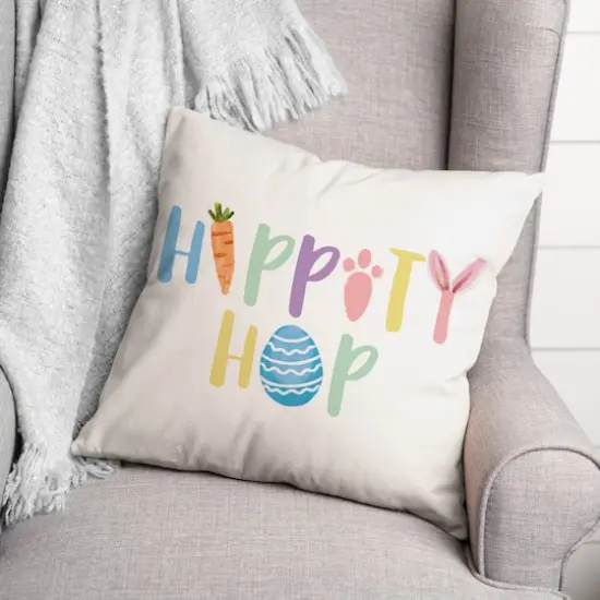 Hippity Hop 18" x 18" Throw Pillow {3}