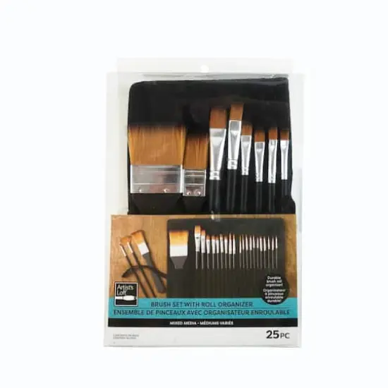 Mixed Media 25 Piece Paint Brush Set with Roller Organizer by Artist's Loft&reg; {1}