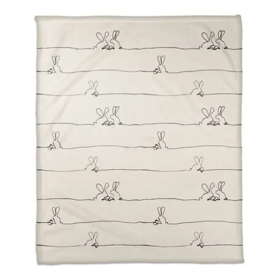 Easter Bunnies Design 4 50" x 60" Coral Fleece Blanket {1}