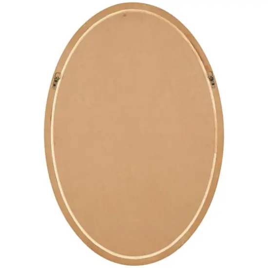 37" Brown Bohemian Framed Oval Wall Mirror {4}