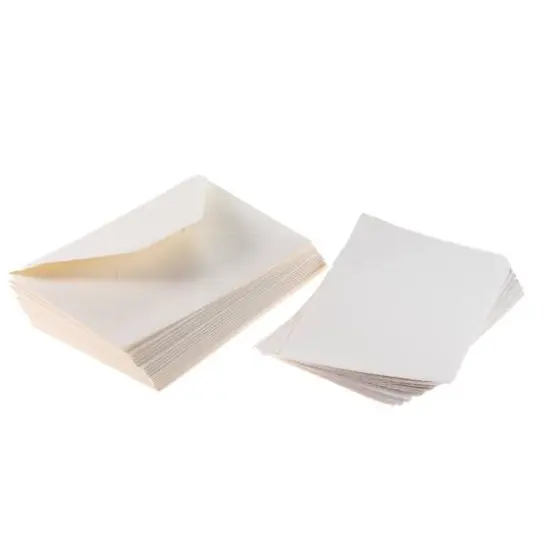 Fabriano 4.5" x 6.75" Medioevalis White Flat Cards & Envelopes, 20ct. {6}