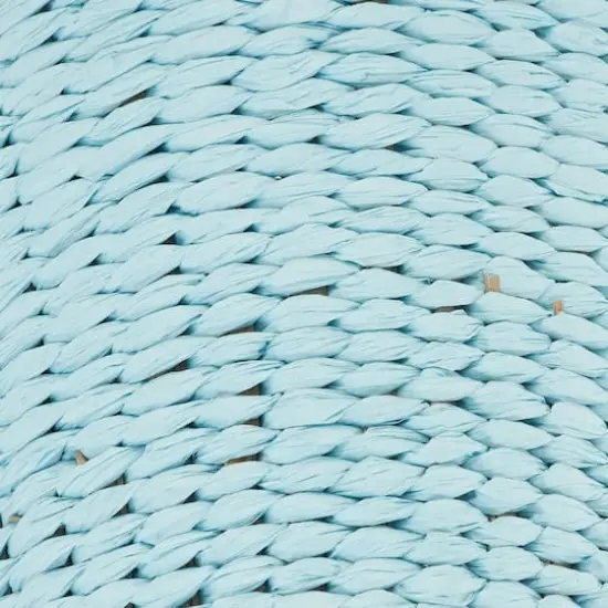 Household Essentials Blue Woven Waste Paper Rope Basket {5}