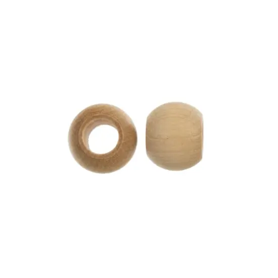 20mm Cream Round Wood Beads, 9ct. by Loops & Threads&reg; {3}
