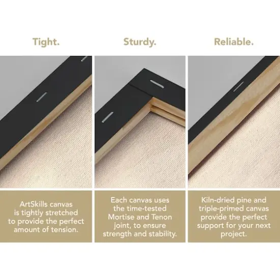 ArtSkills&reg; 2 Pack Black Stretched Canvases {5}