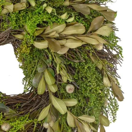 10" Mixed Foliage & Willow Bud Wreath {5}