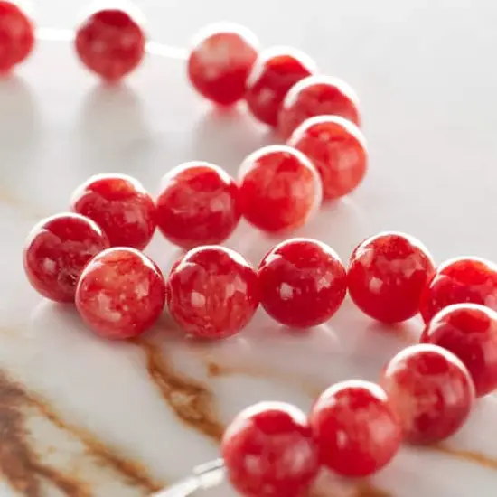 Red Round Stone Beads, 10mm by Bead Landing&trade; {3}