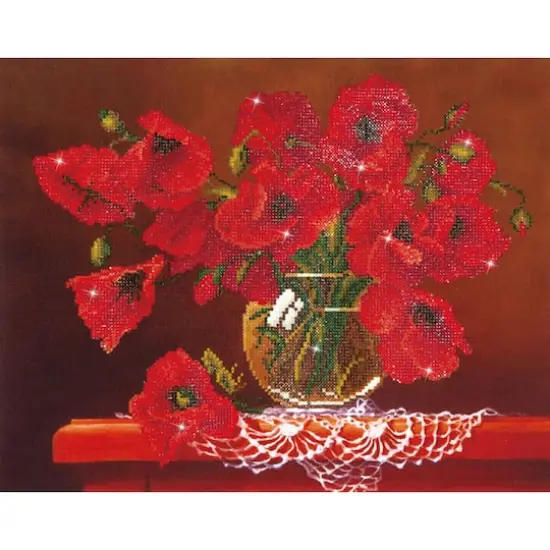 Diamond Dotz&reg; Red Poppies Diamond Painting Kit {1}