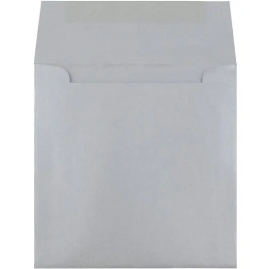 JAM Paper 6" x 6" Square Metallic Invitation Envelopes, 50ct. Silver Stardream {4}
