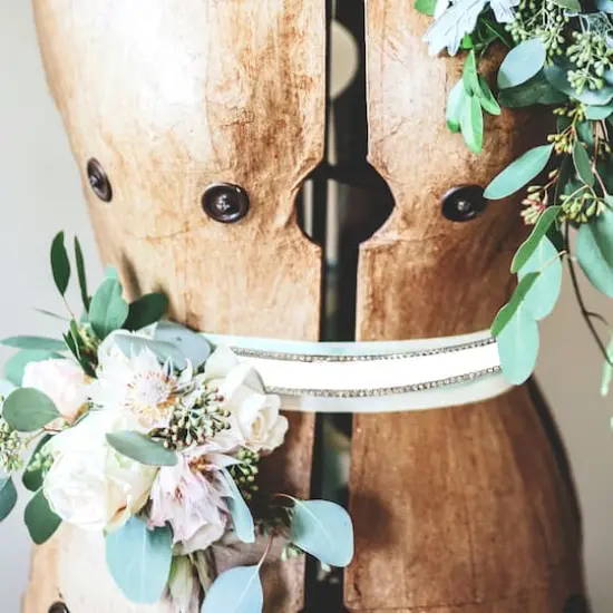 Gwen Studios 6yd. Satin & Rhinestone Trim Set White {2}