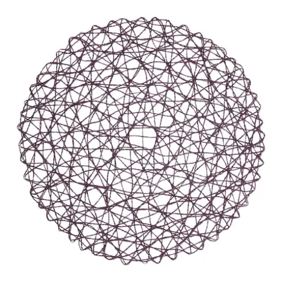 DII&reg; Eggplant Woven Paper Round Placemat (Set of 6) {3}