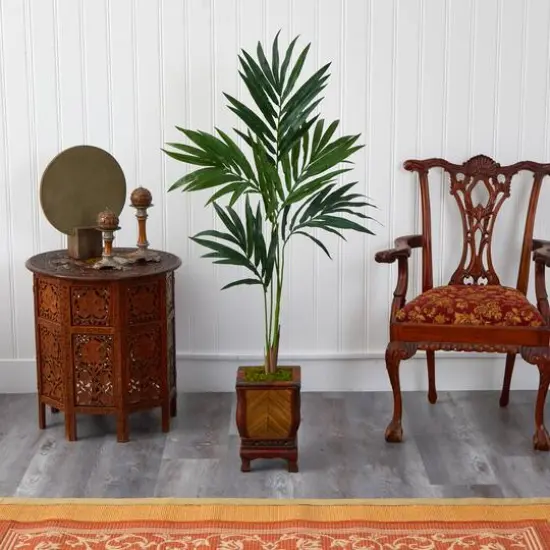 4.5ft. Kentia Palm Tree in Decorative Planter {4}