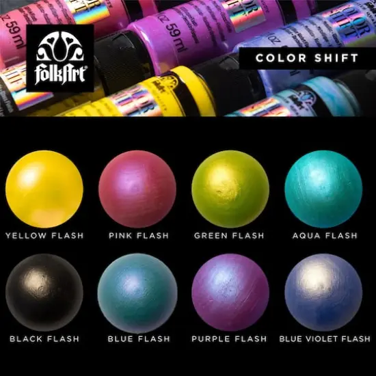 FolkArt® Color Shift Gloss Acrylic Craft Paint 8 Color Set {3}