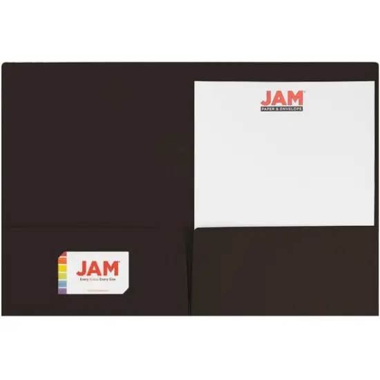 JAM Paper Chocolate Brown 2-Pocket Folders {4}